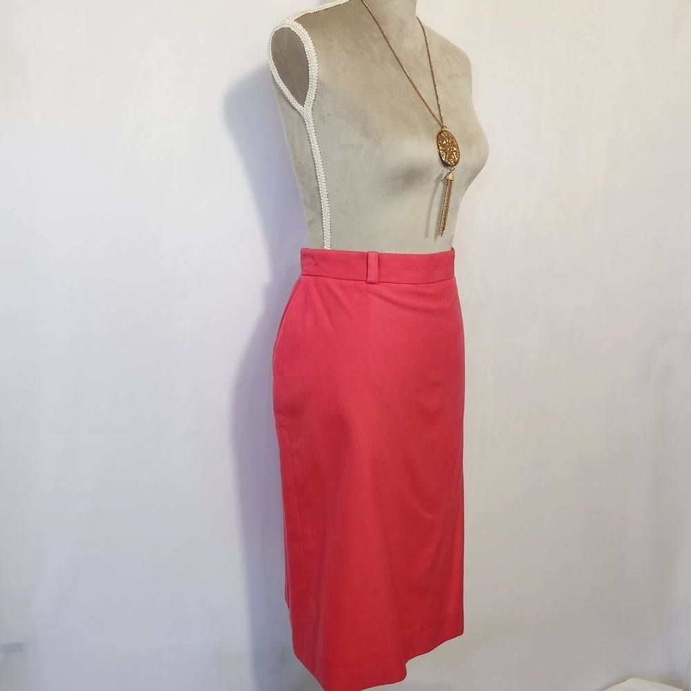 Oscar de La Renta Vintage Women's Size 10 Pink Zip Close Lined Pencil Skirt - Picture 7 of 12